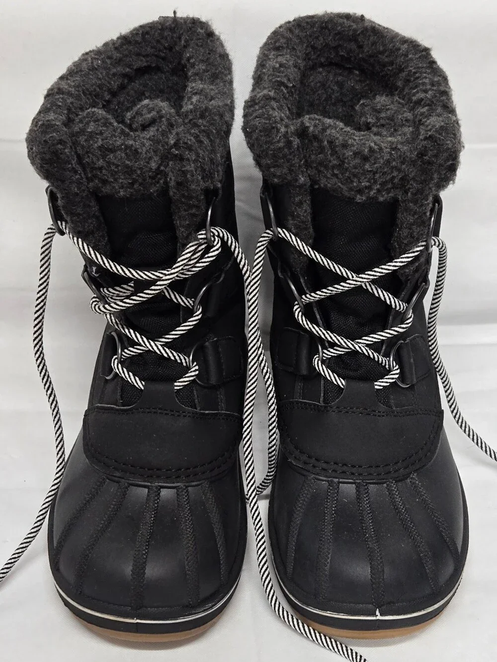 Cat & Jack Thermolite Eco Made Lace Up Snow Rain Boots Round Toe Kids 1